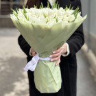 Букет из 101 белого тюльпана