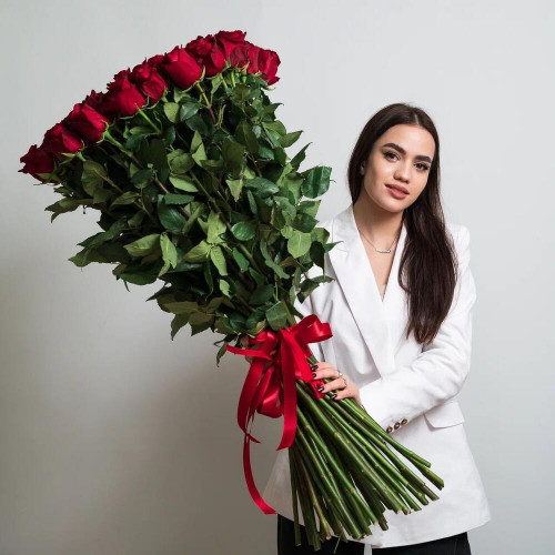 Wow- розы букет из 25 штук 90 см