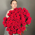 Букет из 55 красных роз