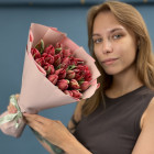 Моно букет из 25 красных тюльпанов