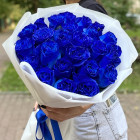 Букет 25 синих роз
