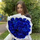 Букет 25 синих роз